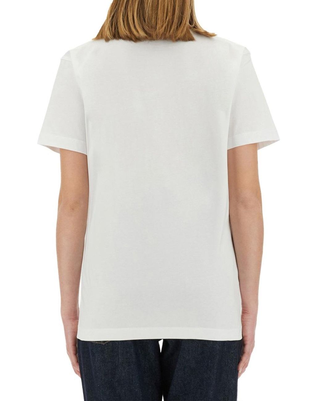 Moschino Gray Moschino Logo Print T-Shirt