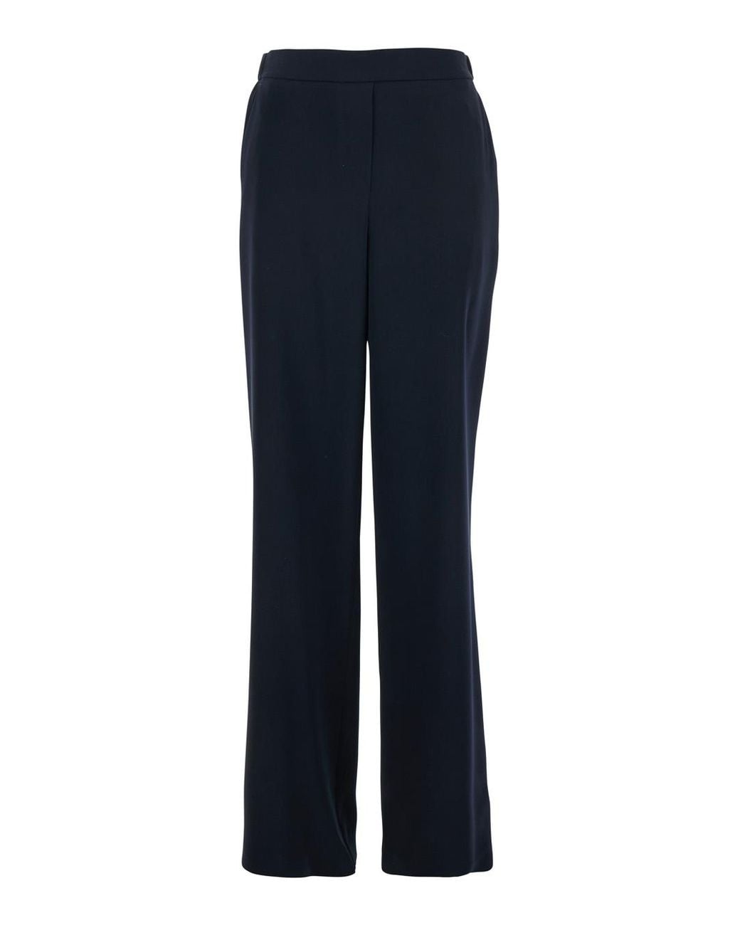 Le Plain Blue Pants With Elasticated Waist