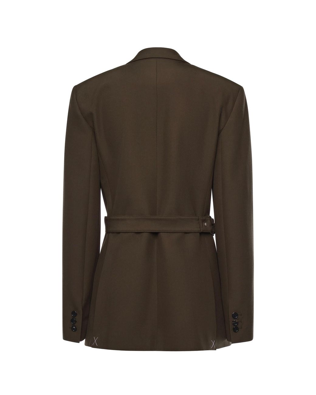 Loewe Brown Draped Wool Jacket