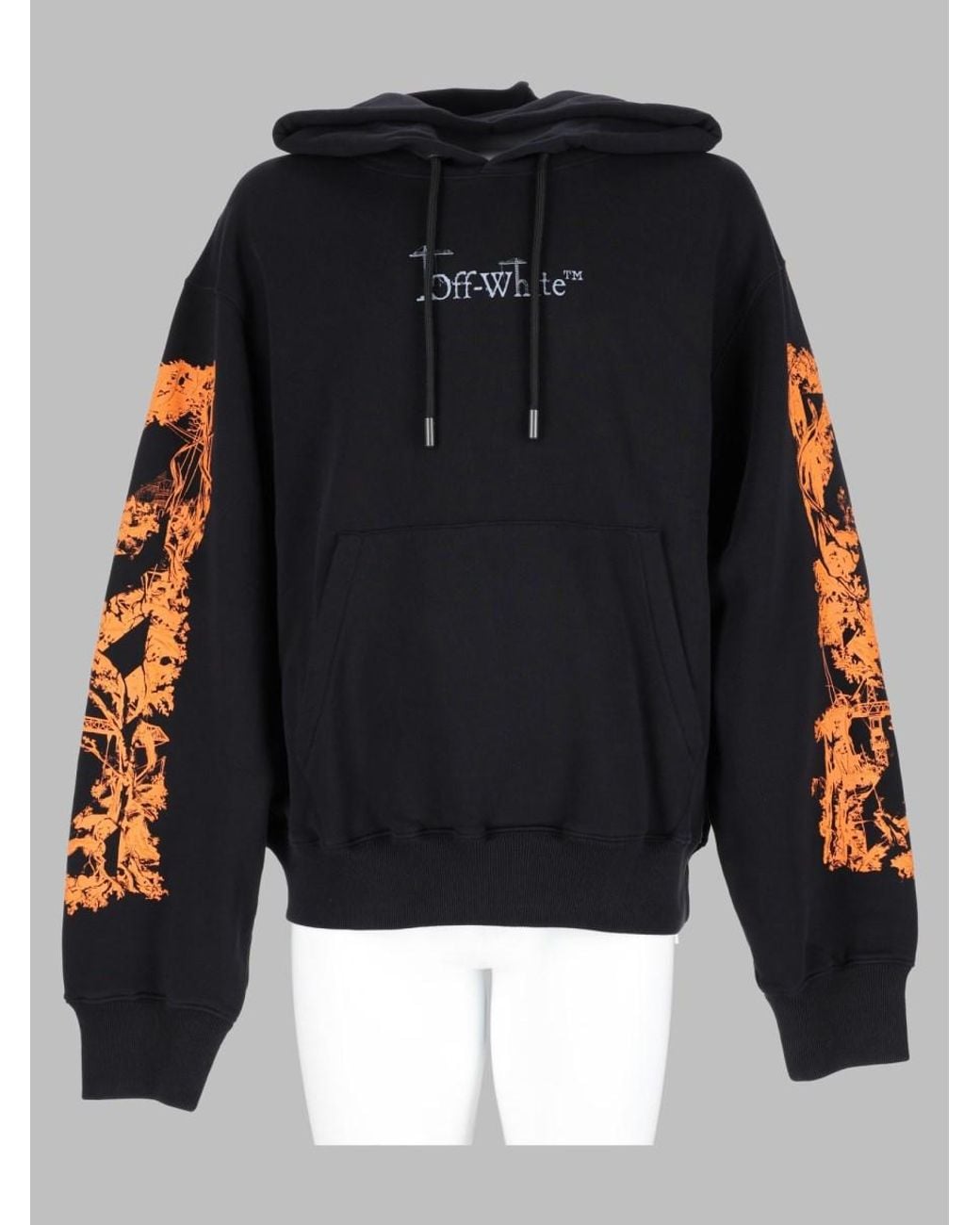 Off-White c/o Virgil Abloh Black Sweatshirt City Nature Cotton Sweater for men