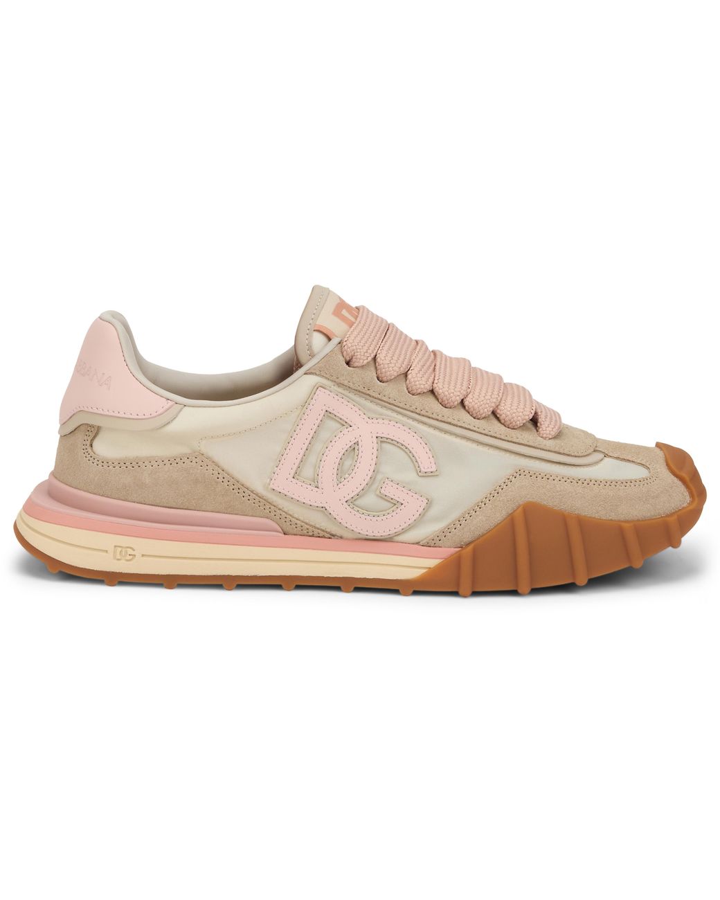 Dolce & Gabbana Brown Dolce & Gabbana Colorblock Athletic Fabric Sneaker