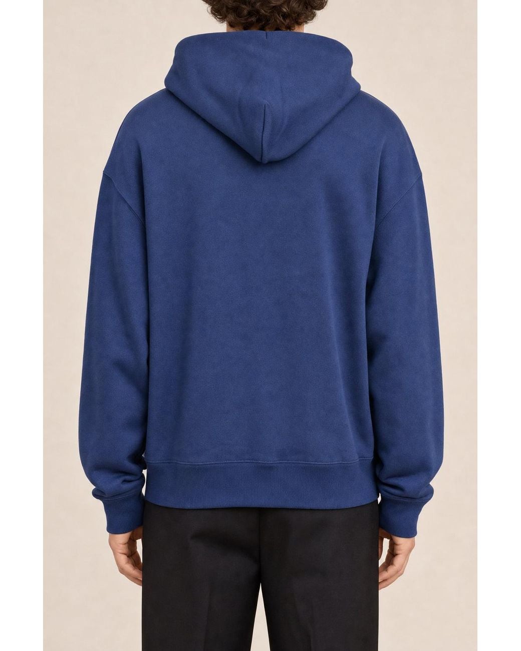 Off-White c/o Virgil Abloh Blue Dark Cotton Hoodie for men