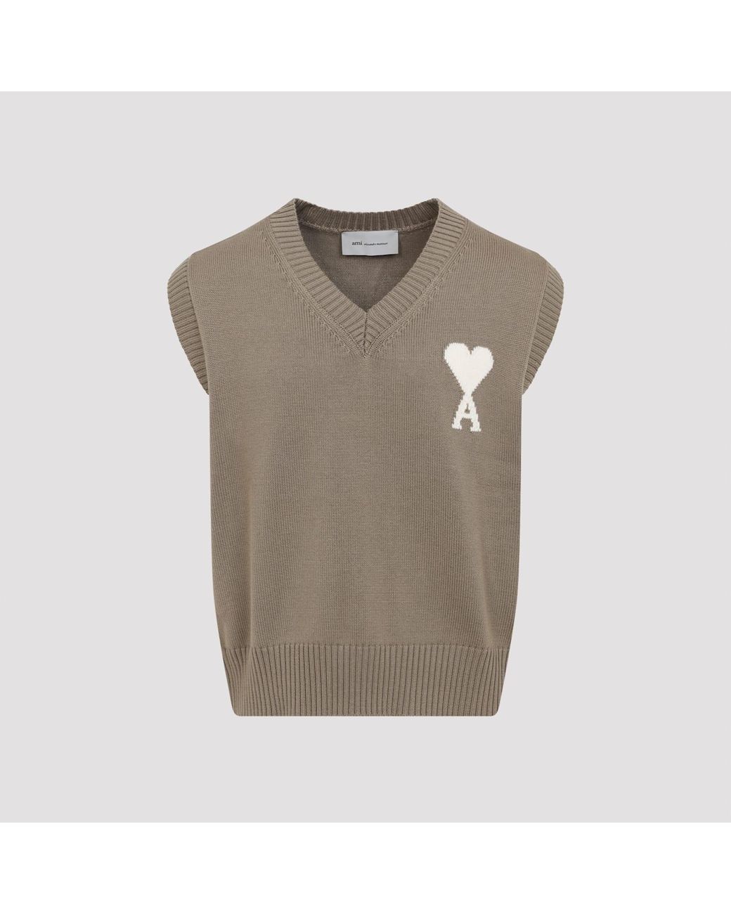 AMI Natural Ami Wool And Cotton Vest for men