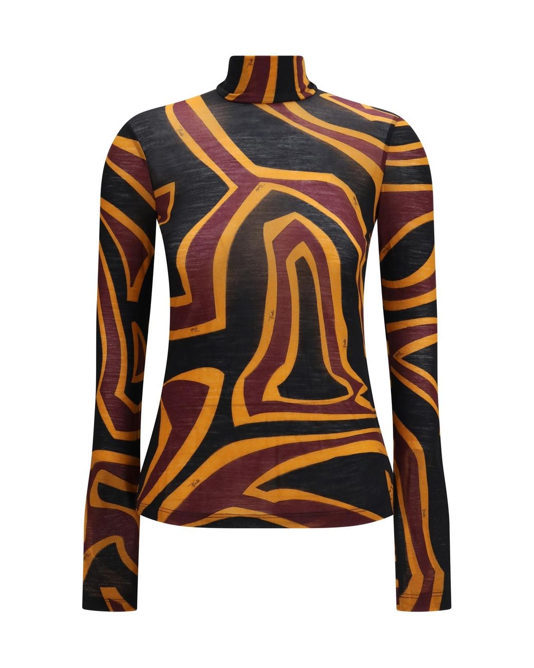 Emilio Pucci Black Wool Jersey Top T-Shirts & Jerseys