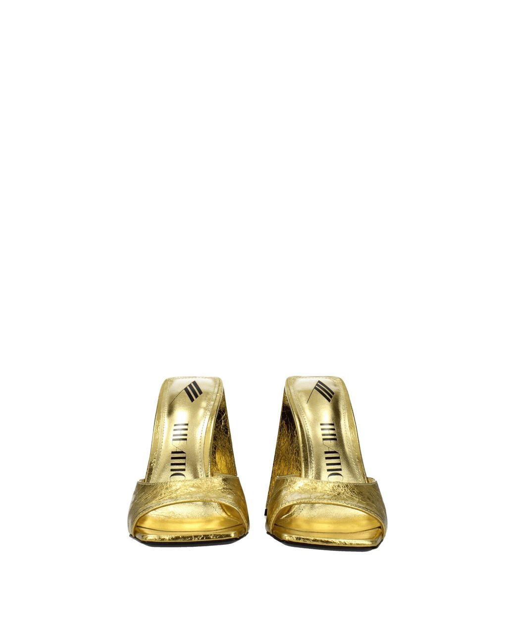 The Attico Yellow Leather Platform Sandals