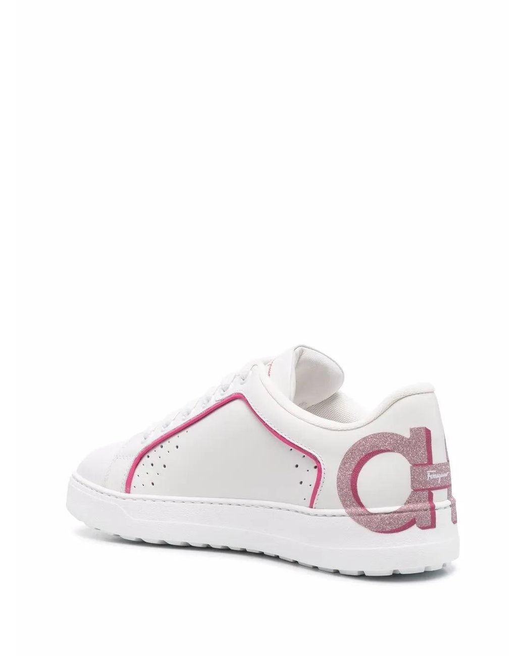 Ferragamo Pink Ferragamo Manhattan Gancini-Print Sneakers
