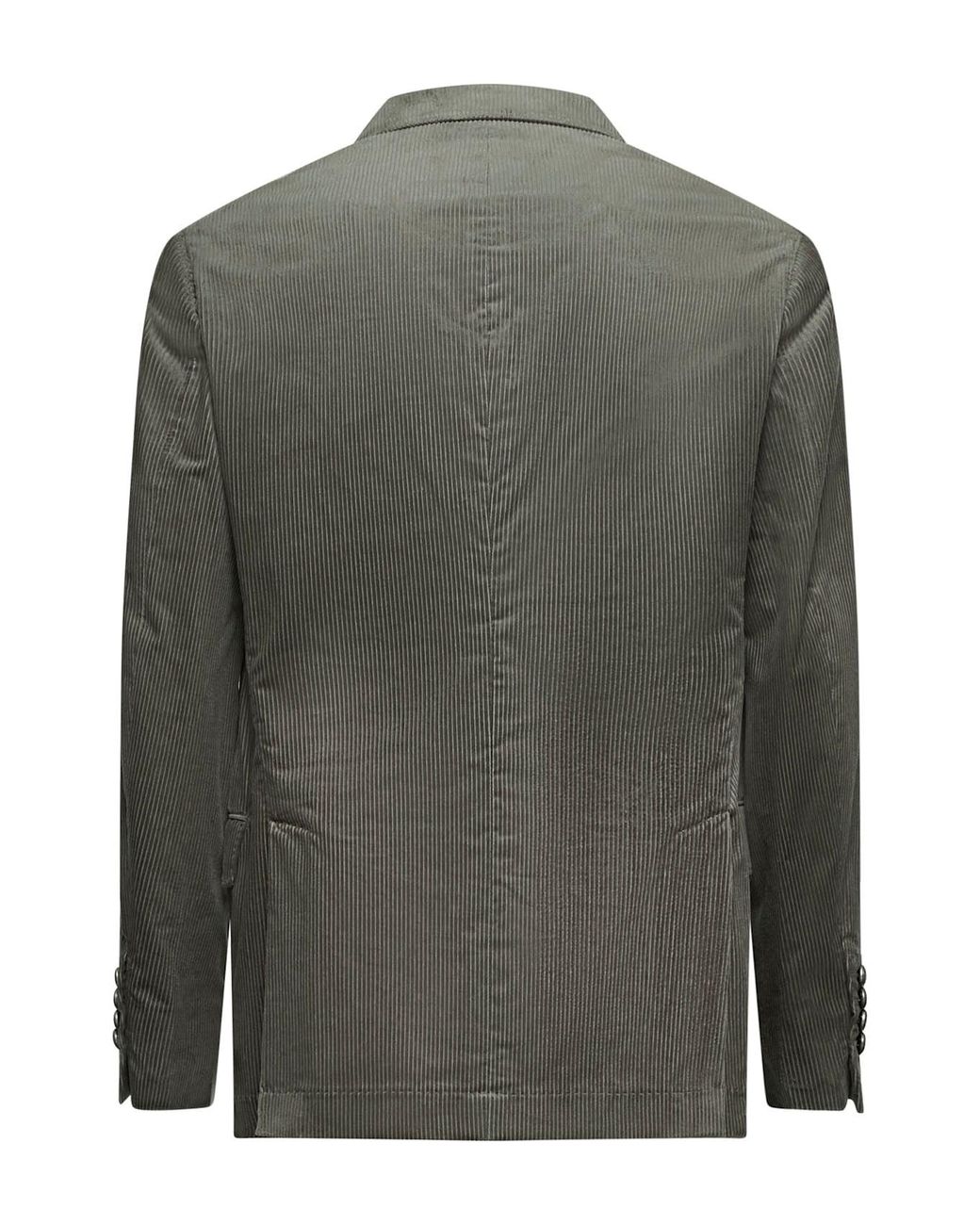 Brunello Cucinelli Green Cotton Pinstripe Blazer for men