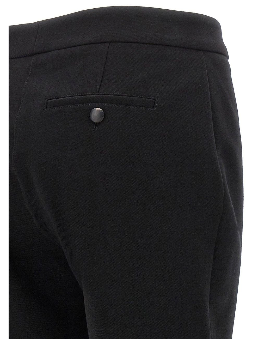 Ferragamo Black Stretch Wool Trousers