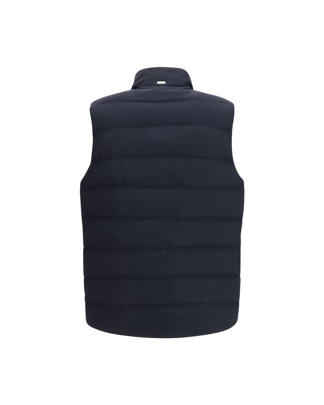Herno Blue Wool Oves Aries Sleeveless Jacket Clothing for men