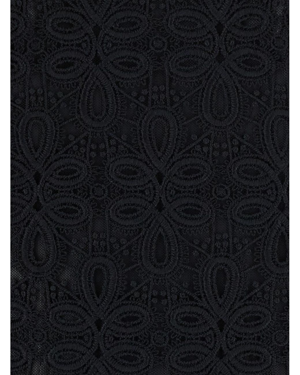 Jonathan Simkhai Black Mini Dress With Lace Details Polyester