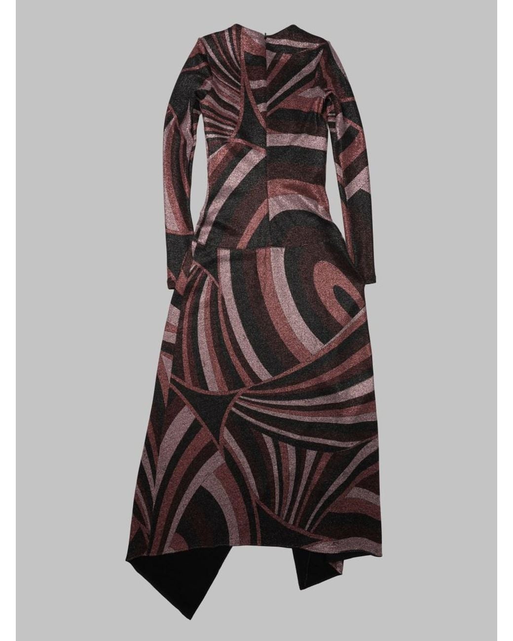 Emilio Pucci Red Iride Print Long Dress Polyamide