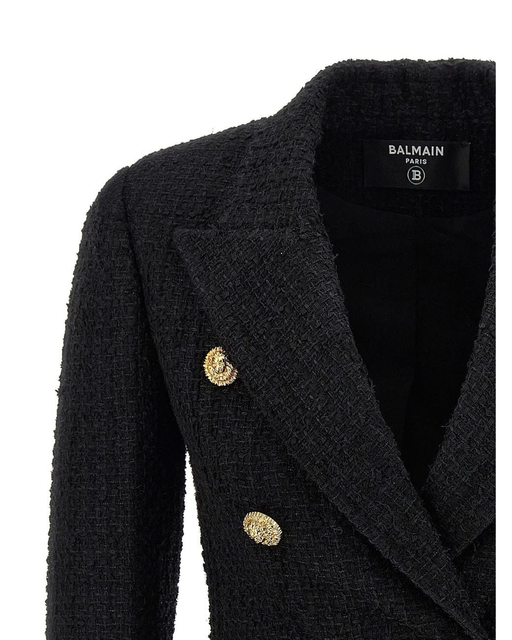 Balmain Black Tweed Blazer