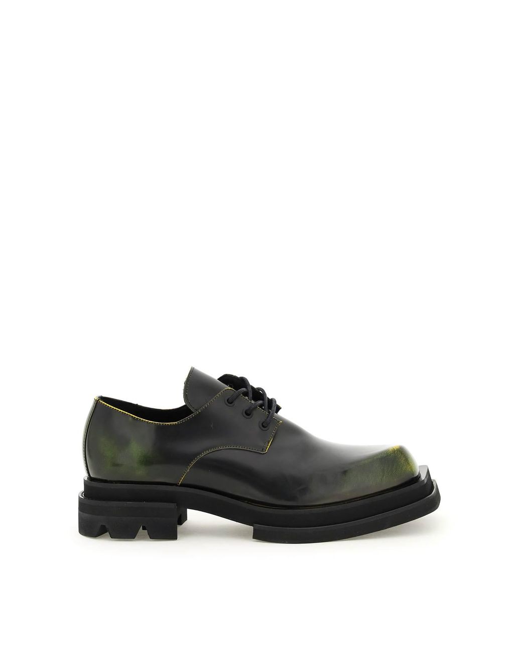 JORDANLUCA Squared-toe Leather Derby Shoes in Black for Men | Lyst