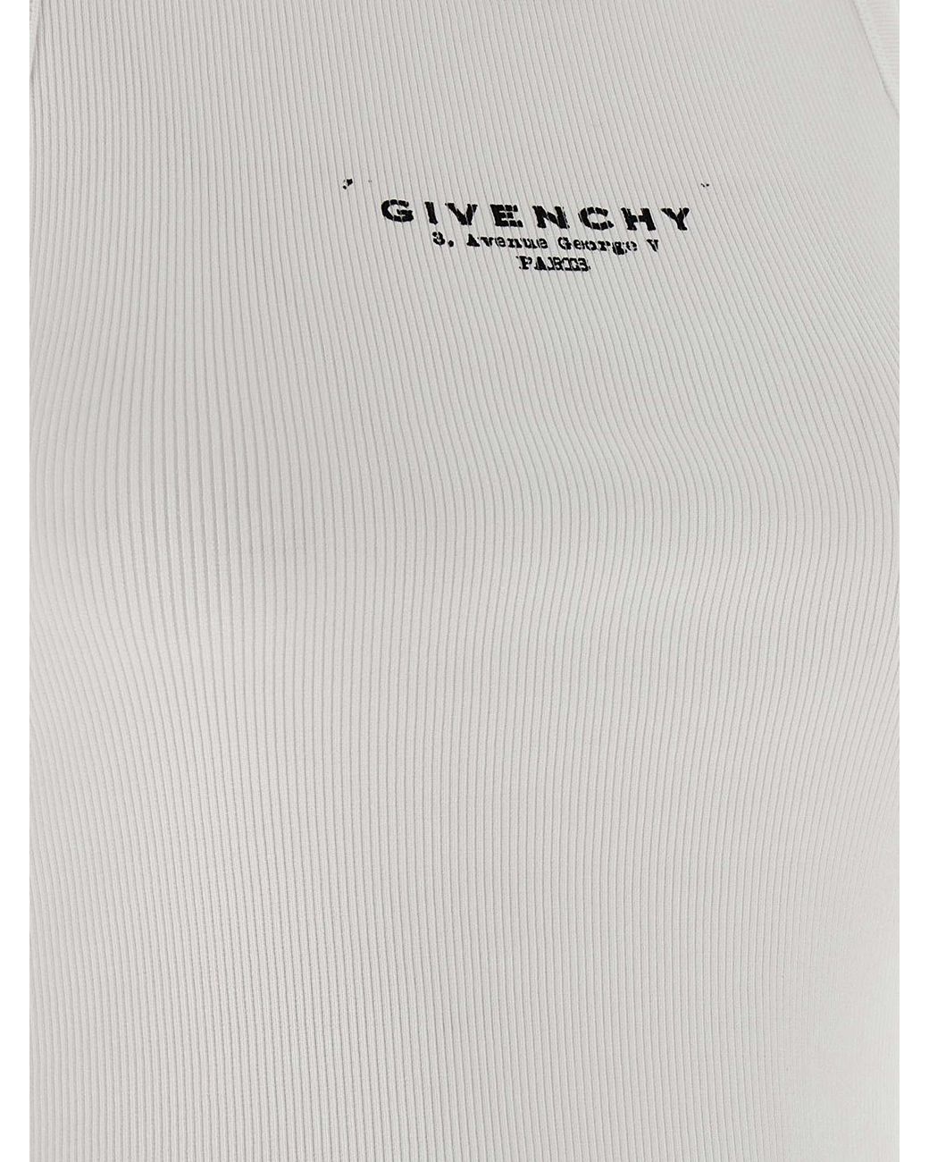 Givenchy Gray Logo Top
