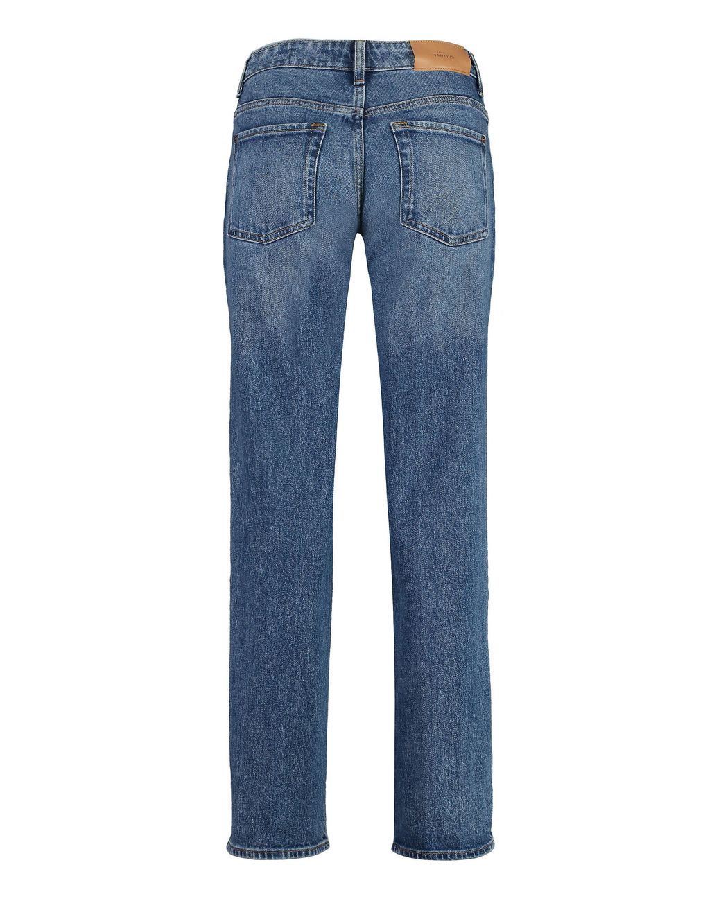 7 For All Mankind Blue Straight Leg Jeans Cotton Straight-Leg