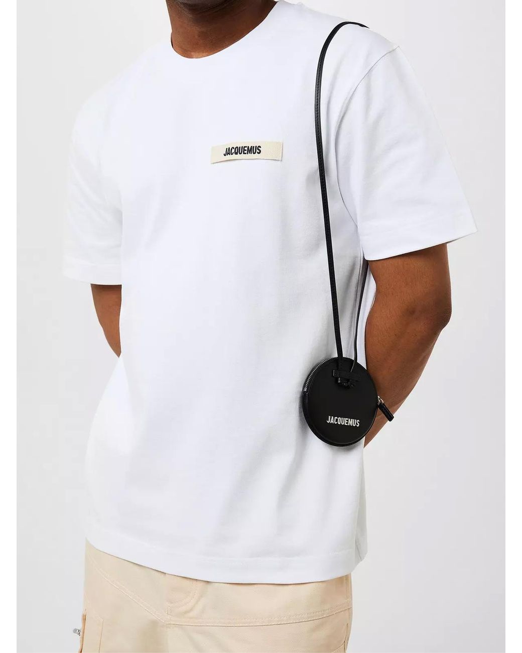 Jacquemus White Le Pitchou Round Coin Purse Accessories Wallets for men