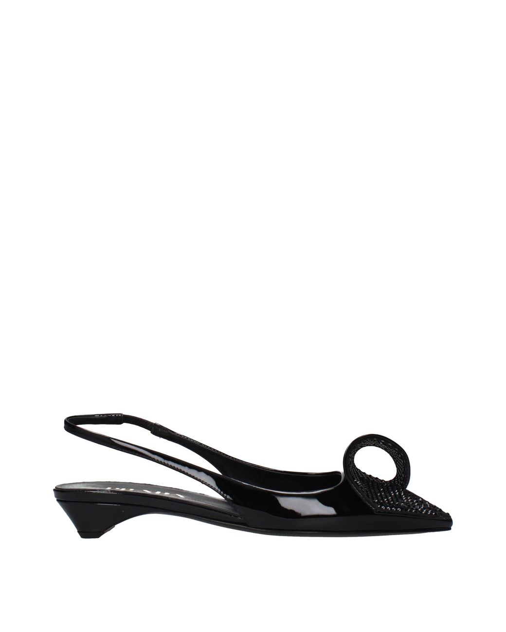Prada Black Patent Leather Sandals