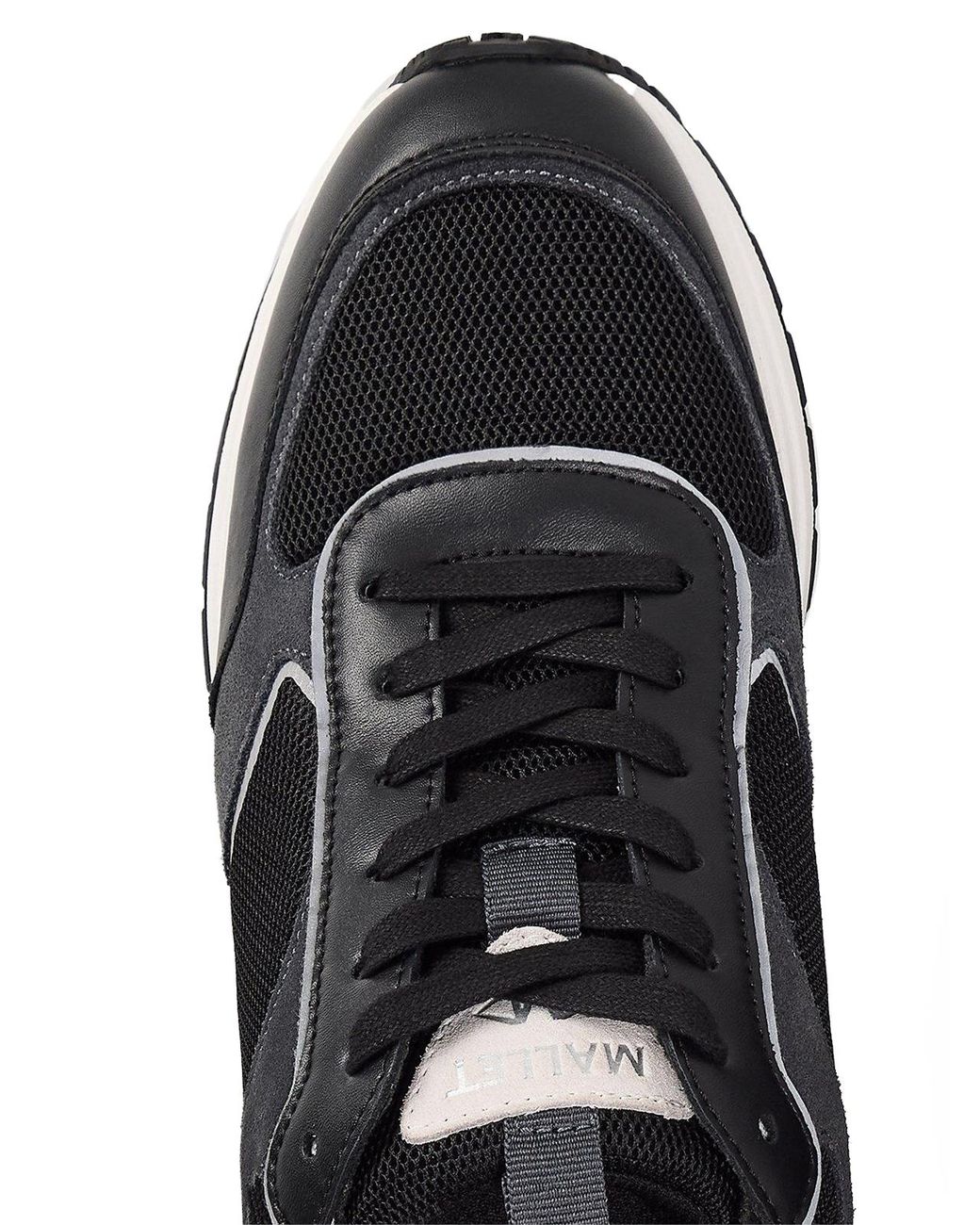 Mallet Black Bethnal Low-Top Sneakers Shoes for men
