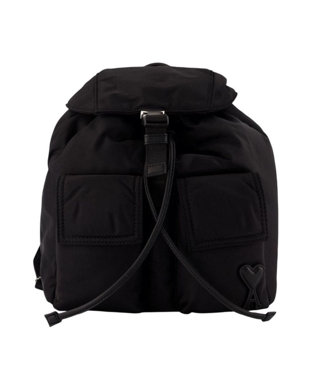 AMI Black Small Marcel Backpack
