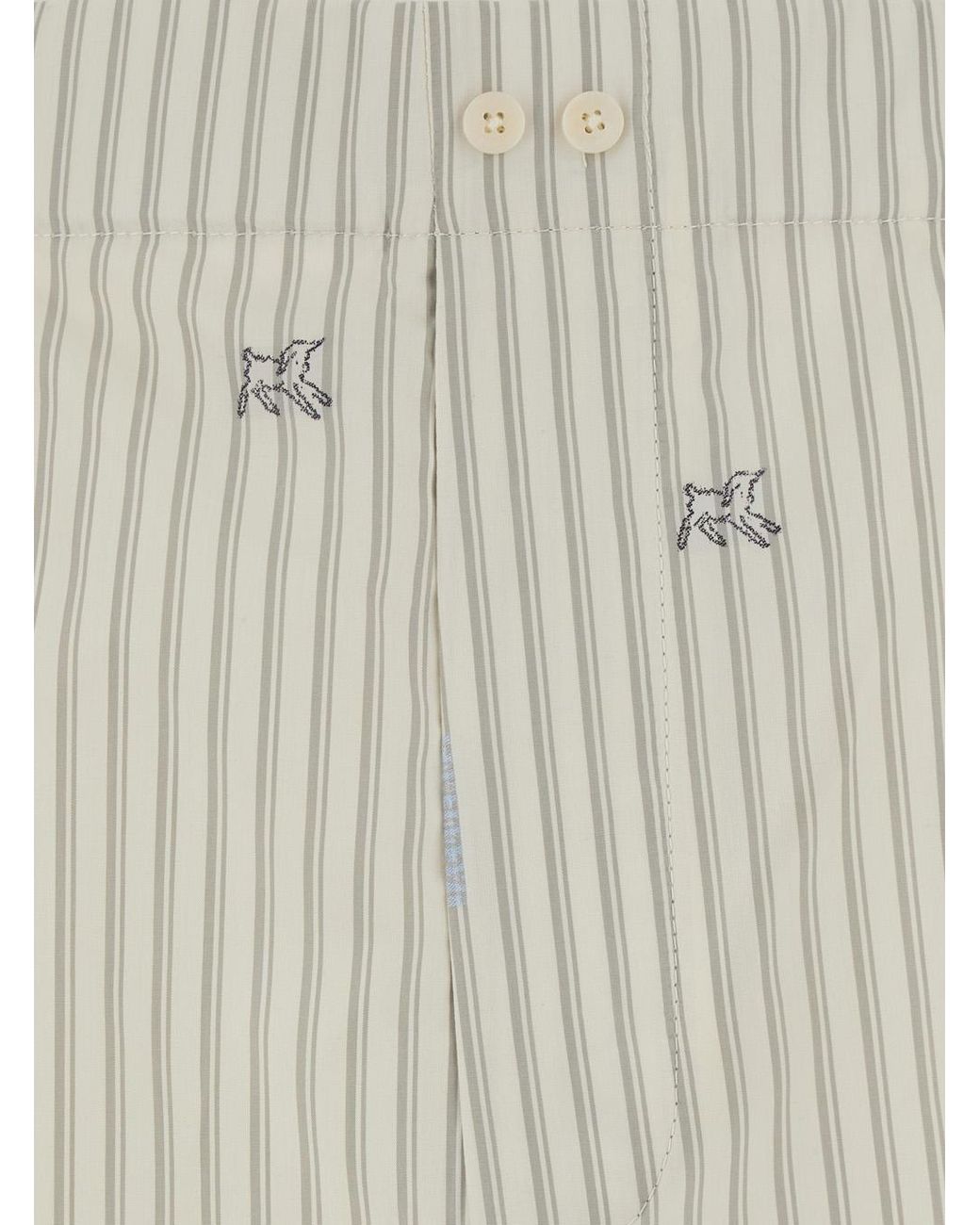 Jacquemus Gray Pants With Elasticated Waist And Striped Design for men