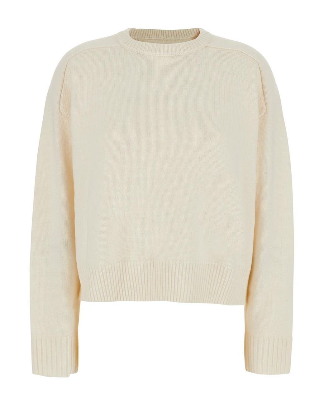 Loulou de Saison White Wool And Cashmere Sweater Tops
