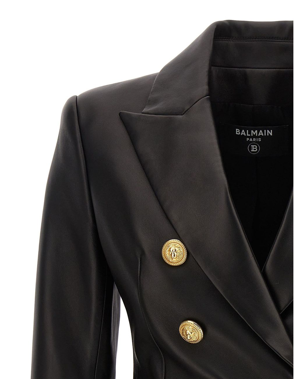 Balmain shop leather blazer