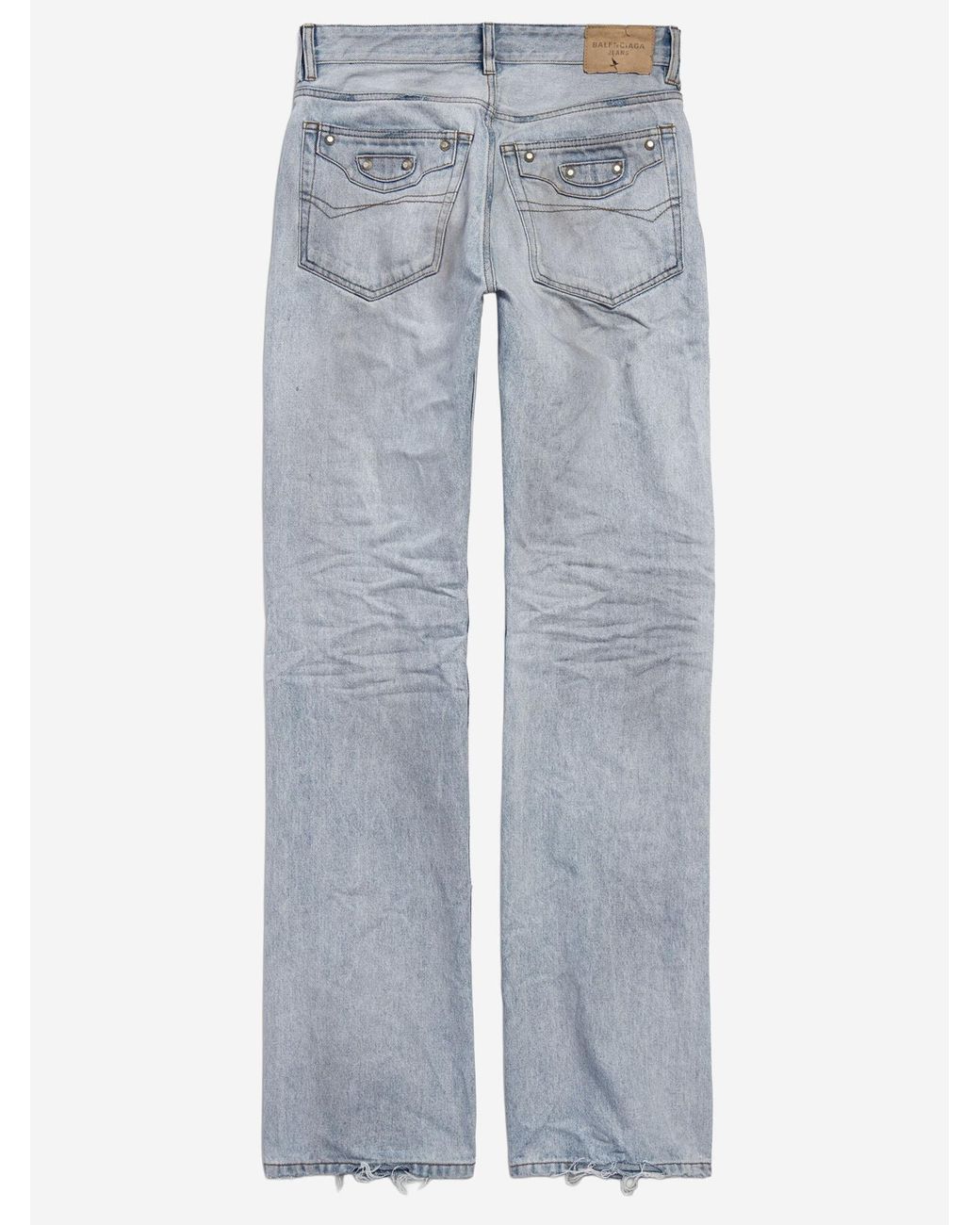 Balenciaga Blue Cotton Denim City Jeans Trousers