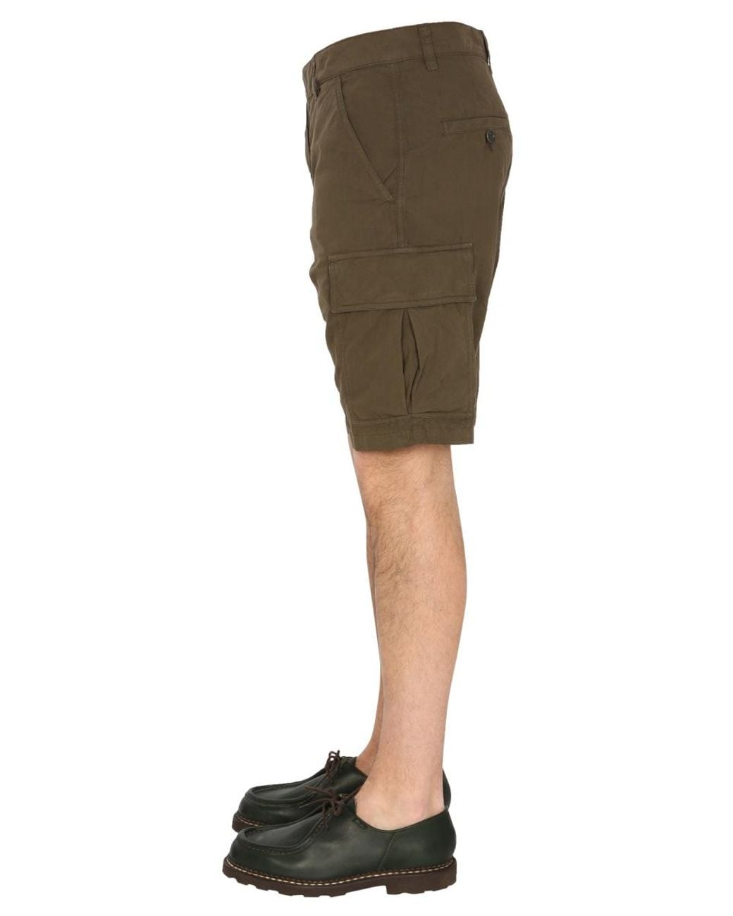 Aspesi Blue Cargo Shorts Cotton for men