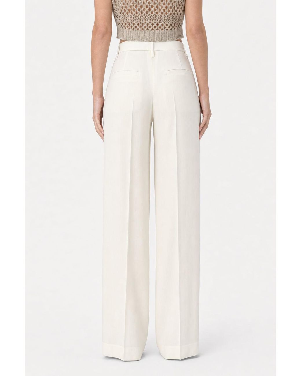 Brunello Cucinelli White Off Wool Trousers