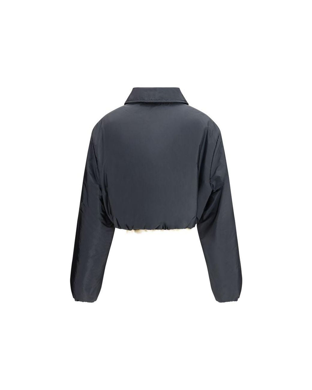 Miu Miu Blue Recycled Polyamide Shell Jacket Clothing