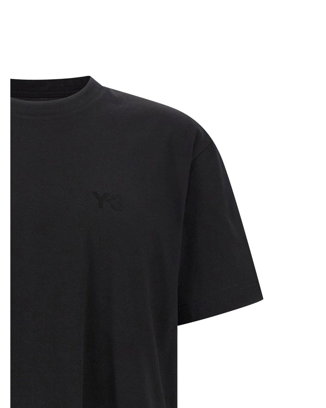 Y-3 Black Logo-Print Cotton Jersey T-Shirt for men