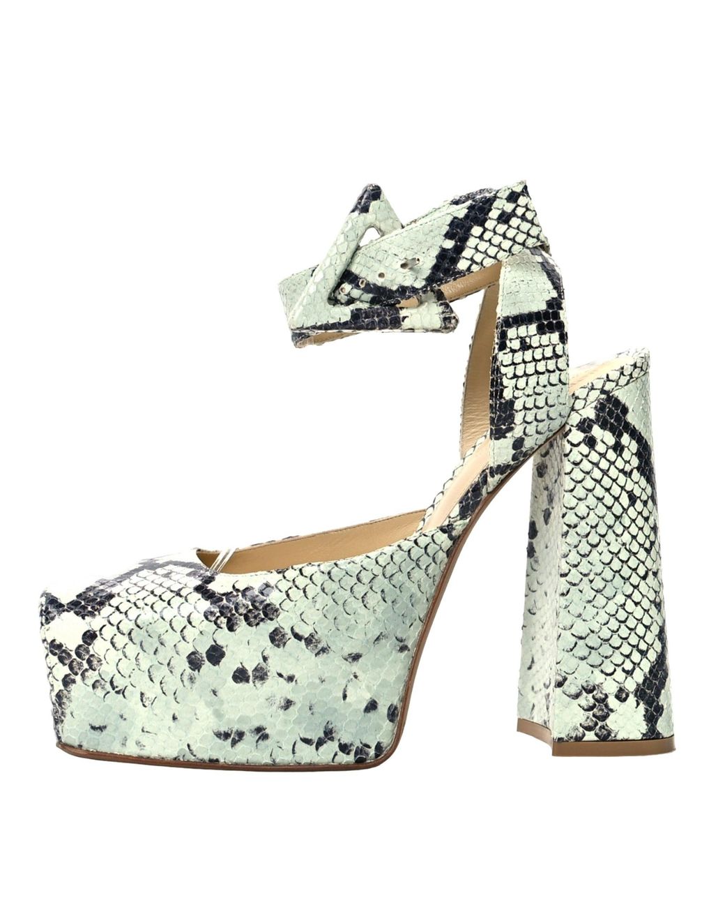 Bottega Veneta Metallic 140Mm Snake-Print Pumps