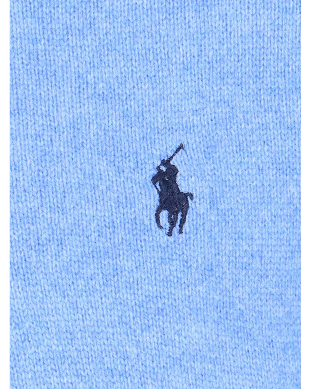 Polo Ralph Lauren Embroidered Logo Sweater in Blue for Men | Lyst