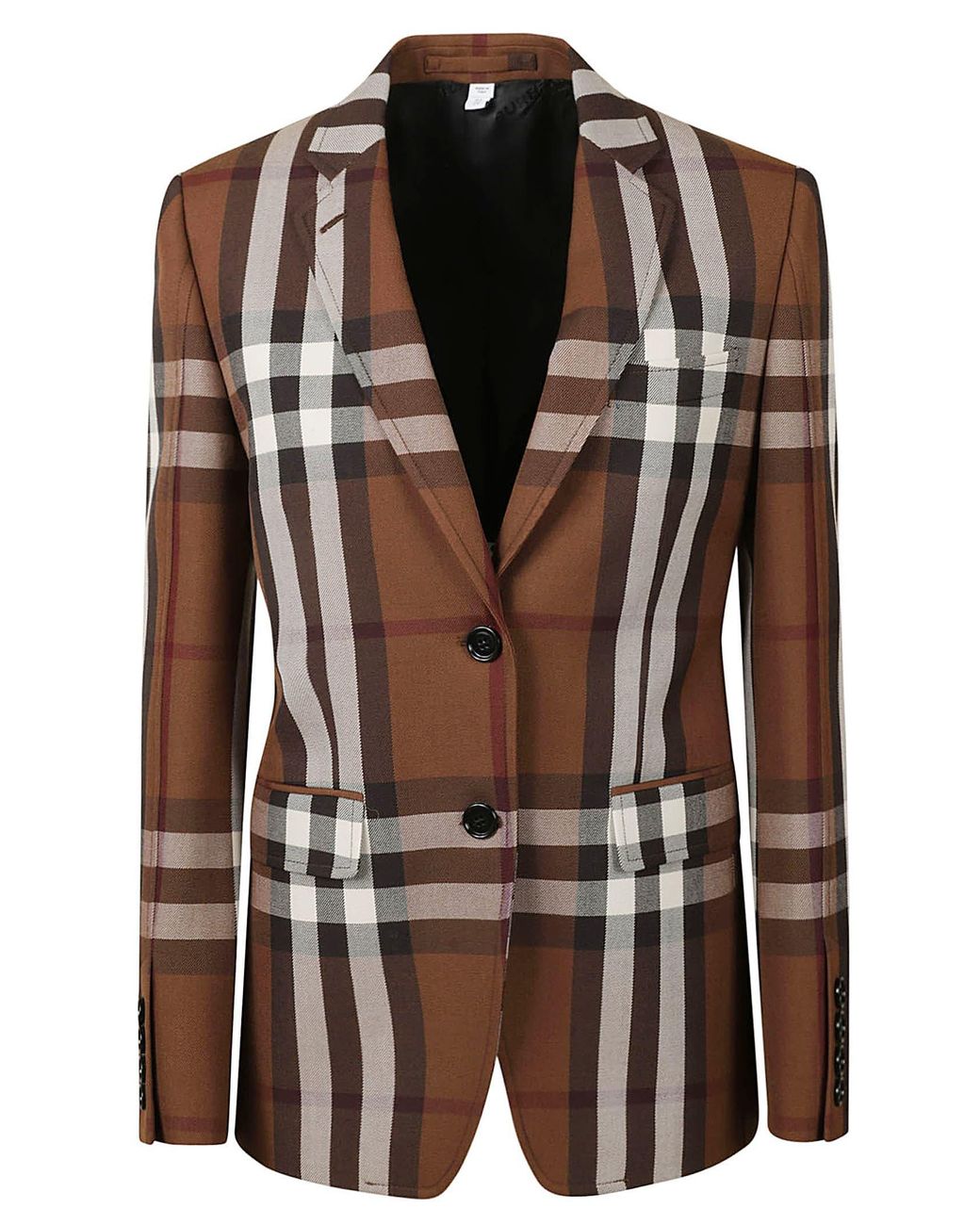 Burberry Tonya Check Blazer in Brown Lyst