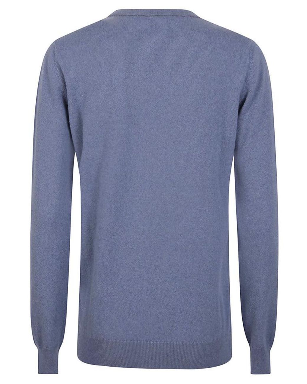 Brunello Cucinelli Blue Wool Crewneck Sweater