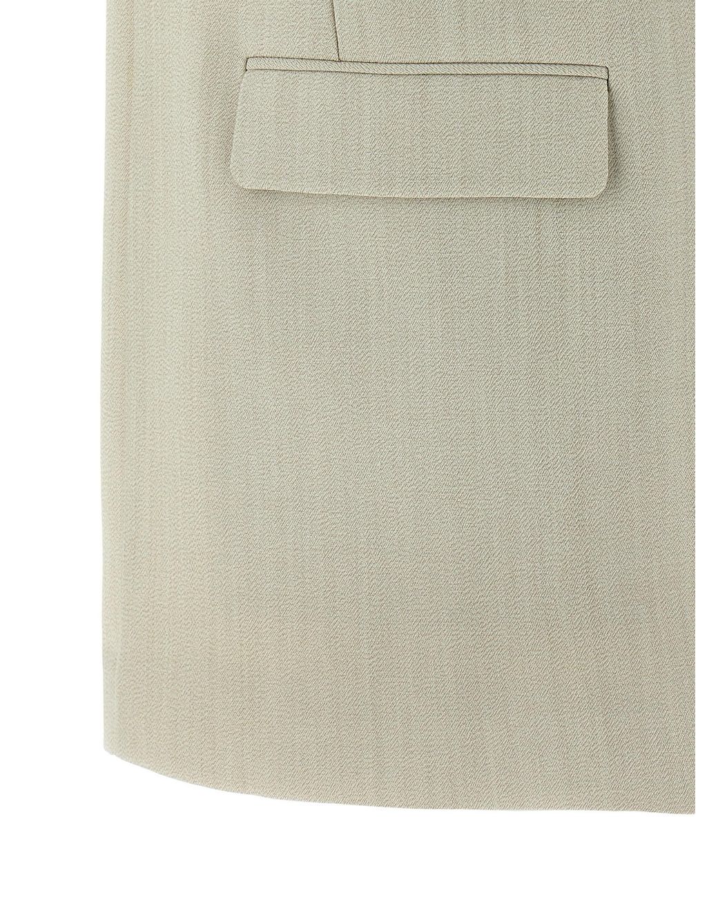 Golden Goose Deluxe Brand Natural Virgin Wool Sleeveless Jacket