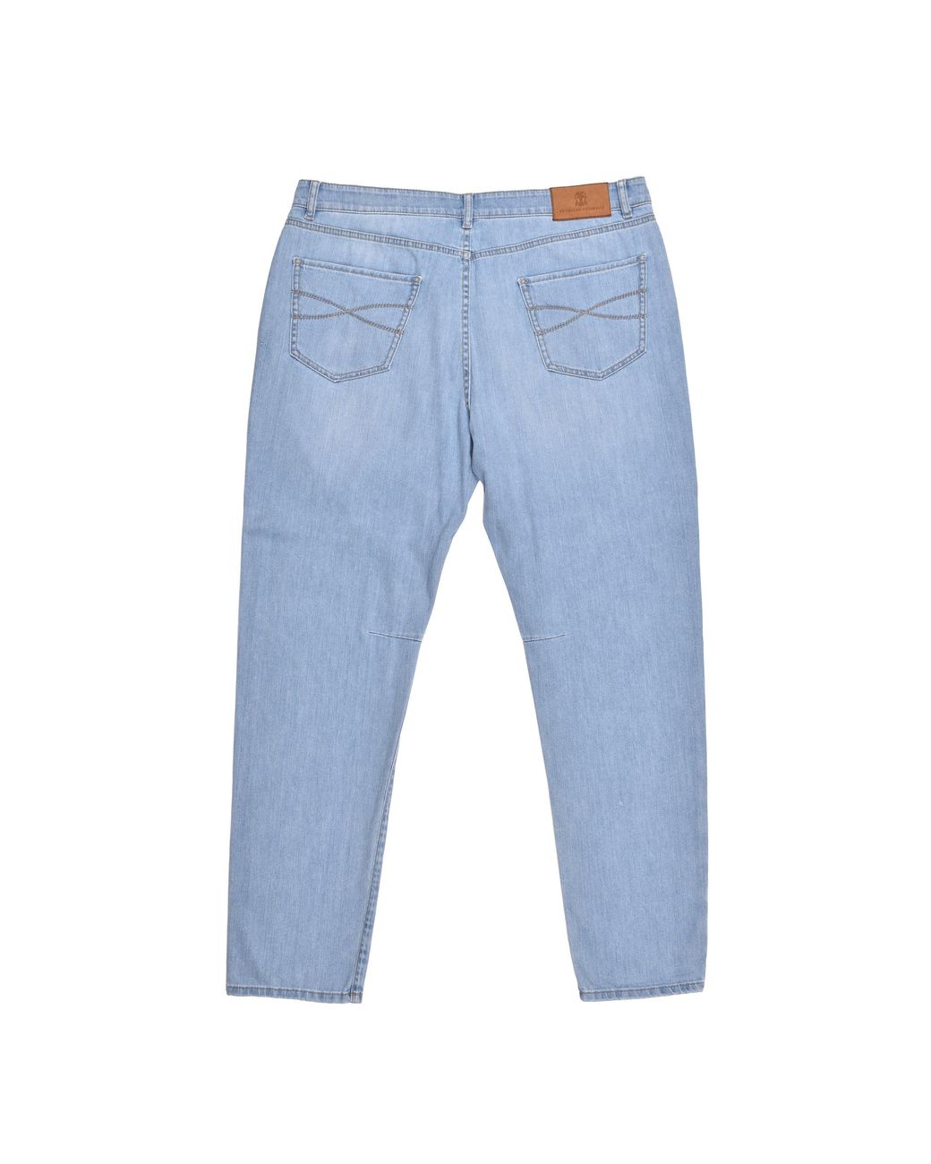 Brunello Cucinelli Blue Light Denim Trousers for men