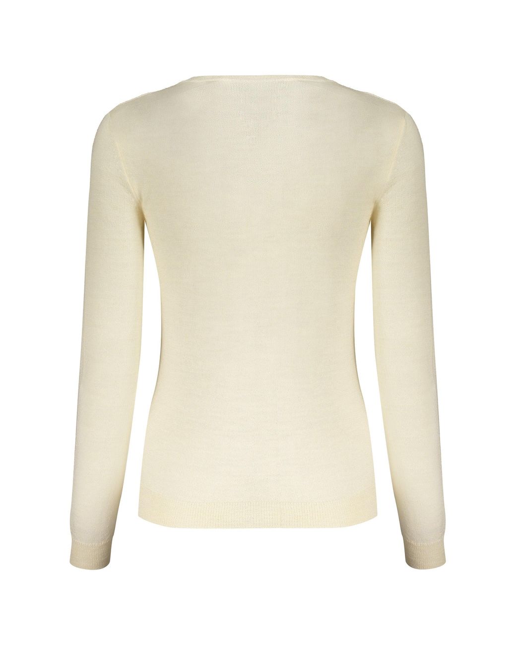 Valentino Natural Ivory Wool Crewneck Sweater