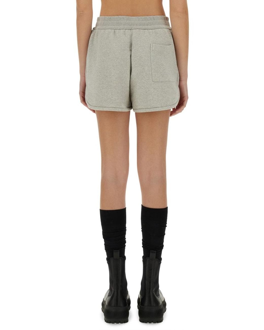 Jil Sander Gray Cotton Terry Shorts
