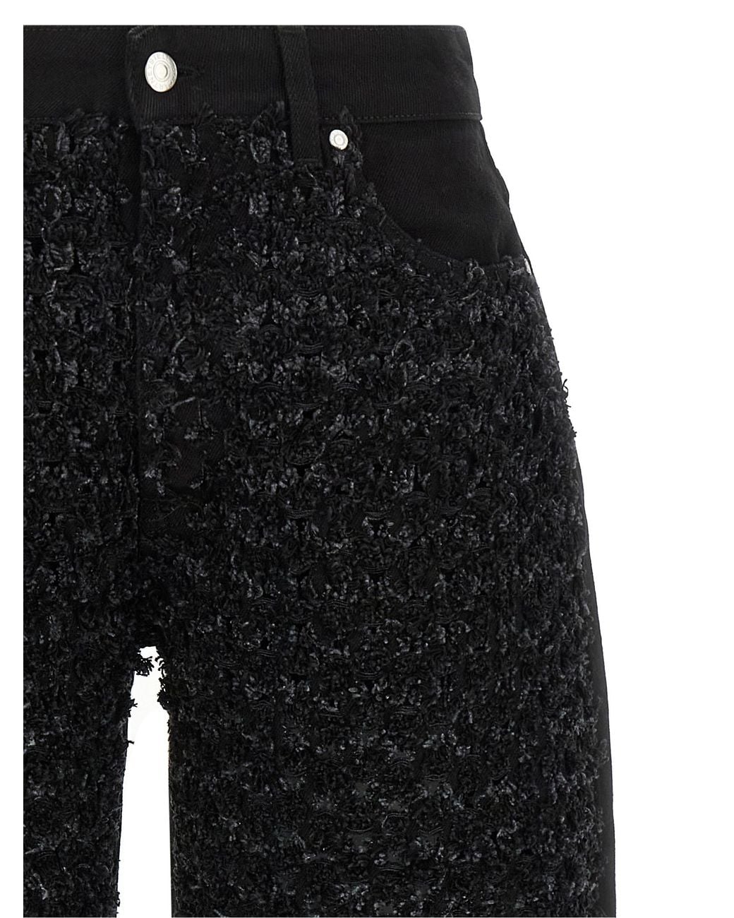Stella McCartney Black Bouclé Jeans