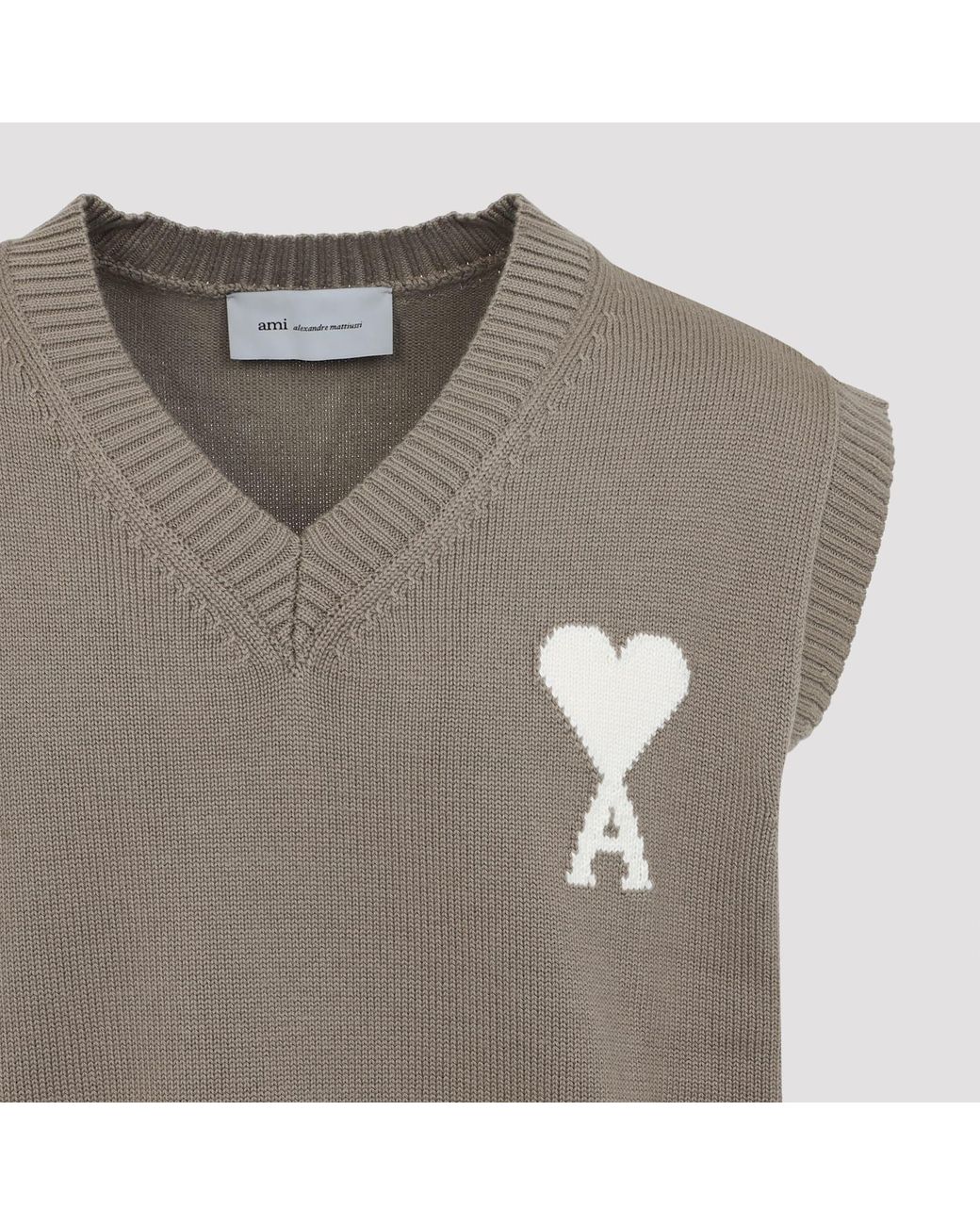 AMI Natural Ami Wool And Cotton Vest for men