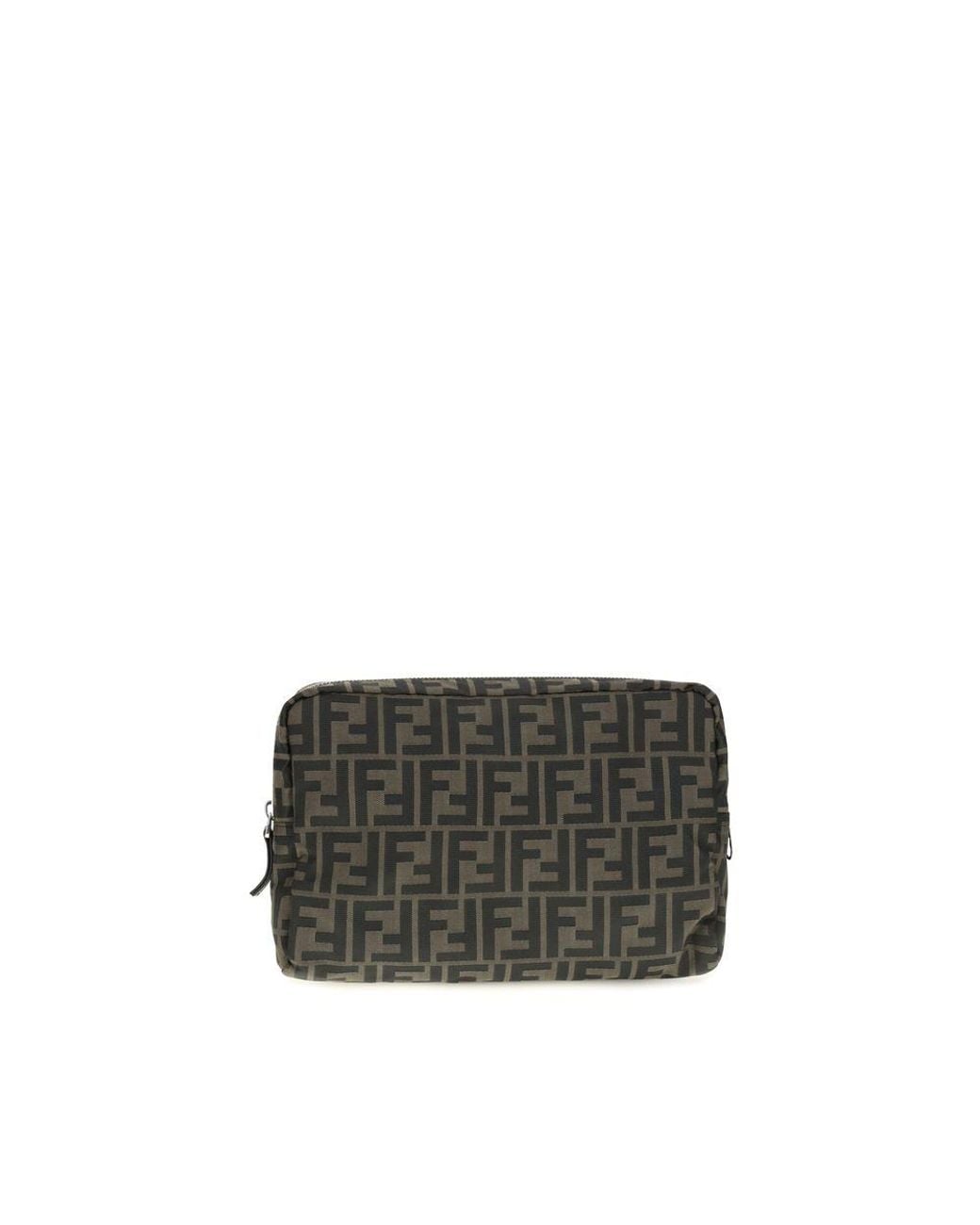 Fendi Gray Brown Polyester Other Accessories for men