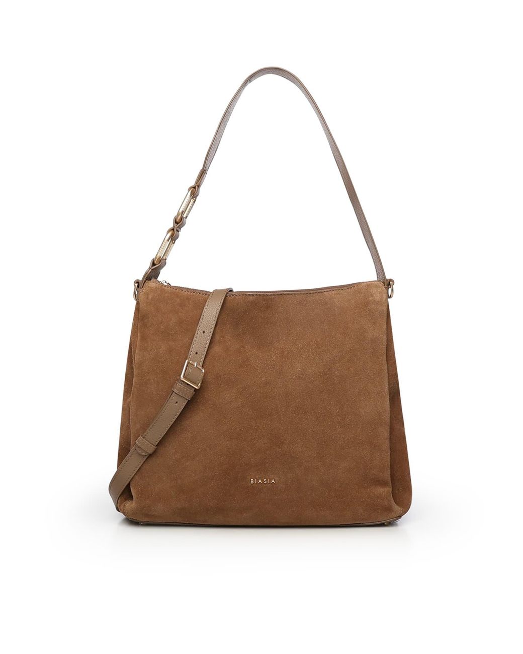 BIASIA Brown Suede Shoulder Bag