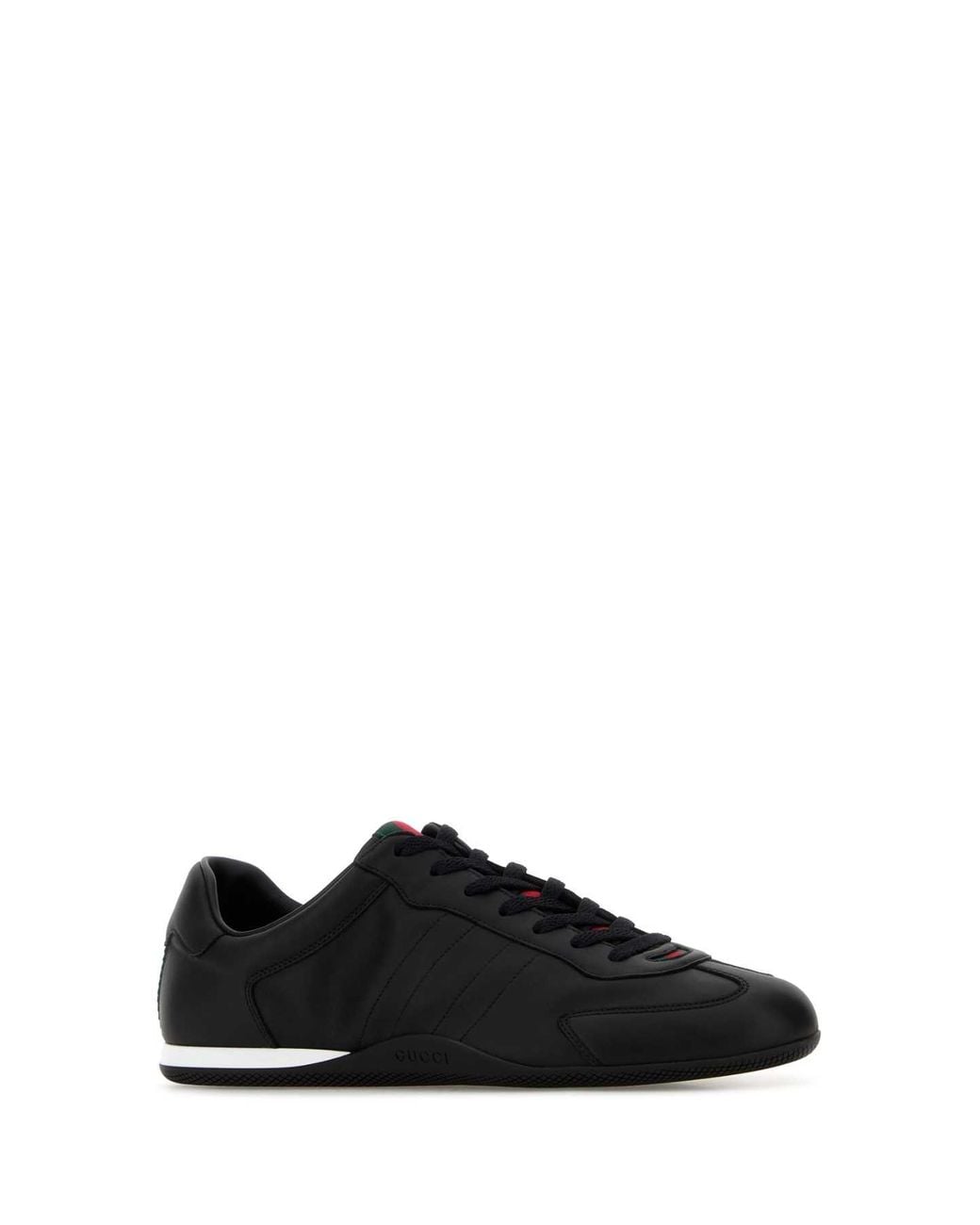 Gucci Black Leather Shift Sneakers for men