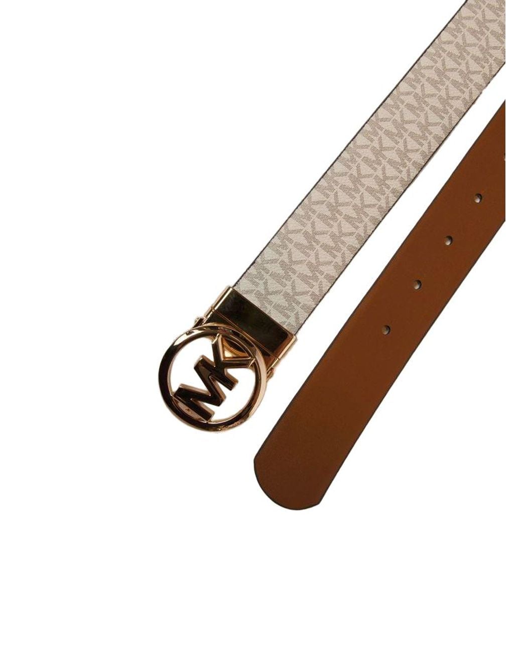 Michael Kors White Michael Kors Reversible Logo-Buckle Belt