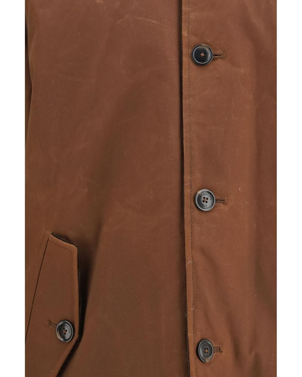 Baracuta Brown Waxed Cotton Deck Jacket for men