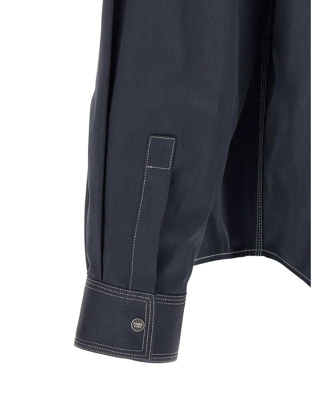 Fendi Blue Roma Shirt for men