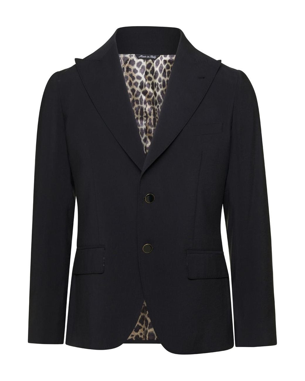 Reveres 1949 Black Single-Breasted Blazer for men