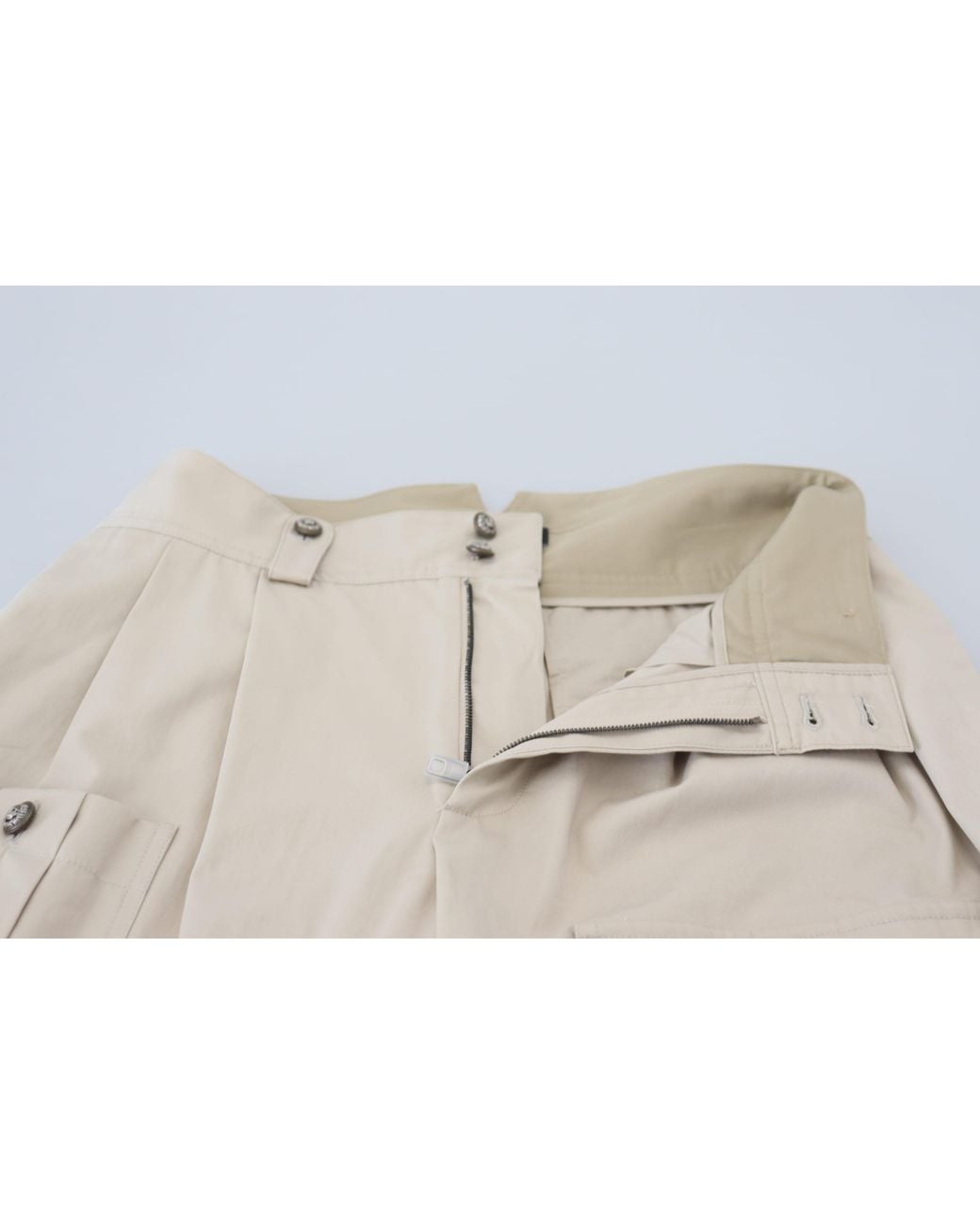 Dolce & Gabbana White Chic Cotton Trousers For Elegant Comfort