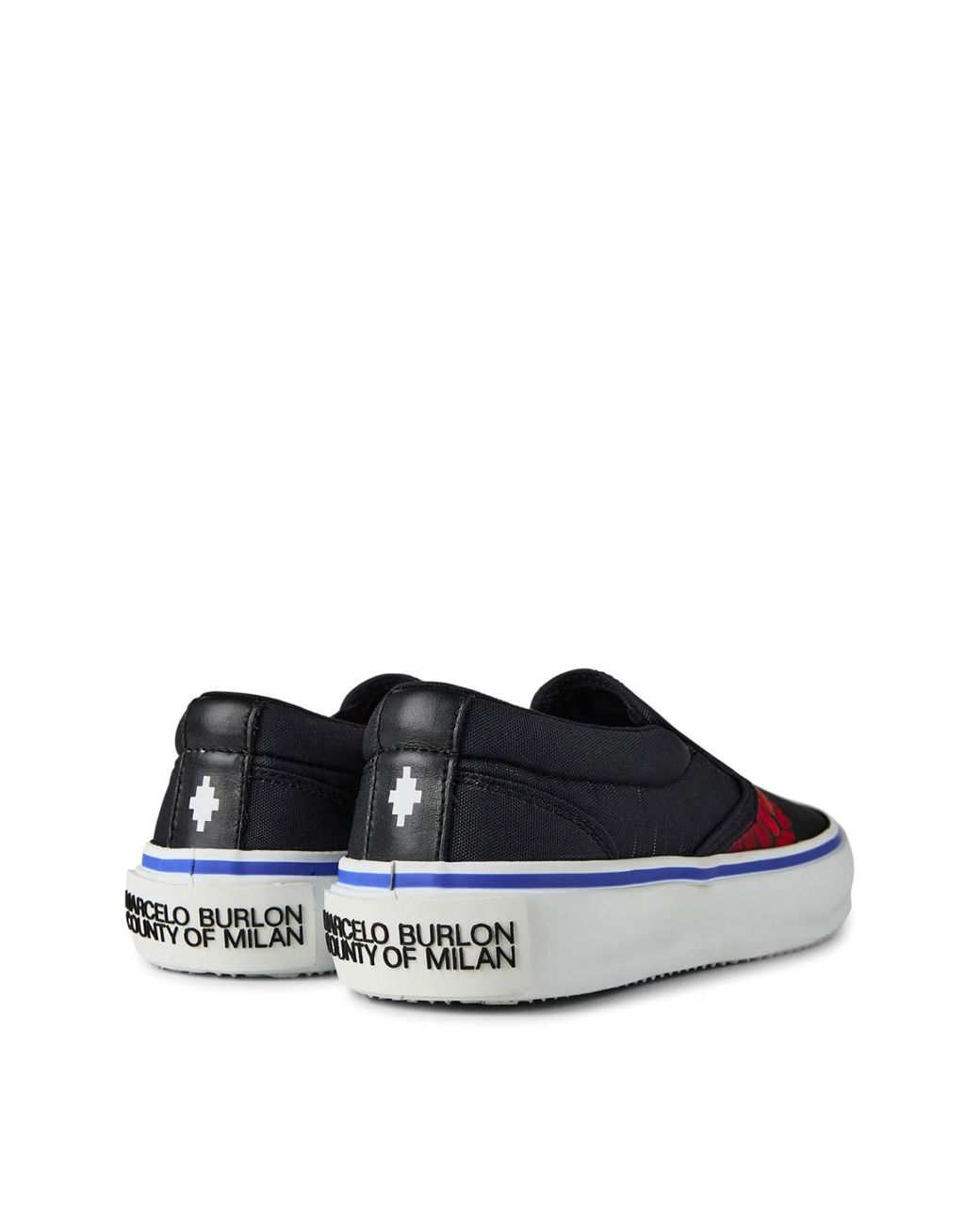 Marcelo Burlon Blue Icon Wings Logo Slip-On Sneakers Shoes for men